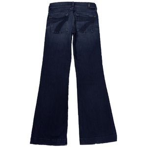 7 For All Mankind Dojo 24X30 Flare Stretch Dark Blue Jeans